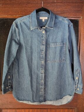 Banana Republic Denim Button-Down Shirt in Blue